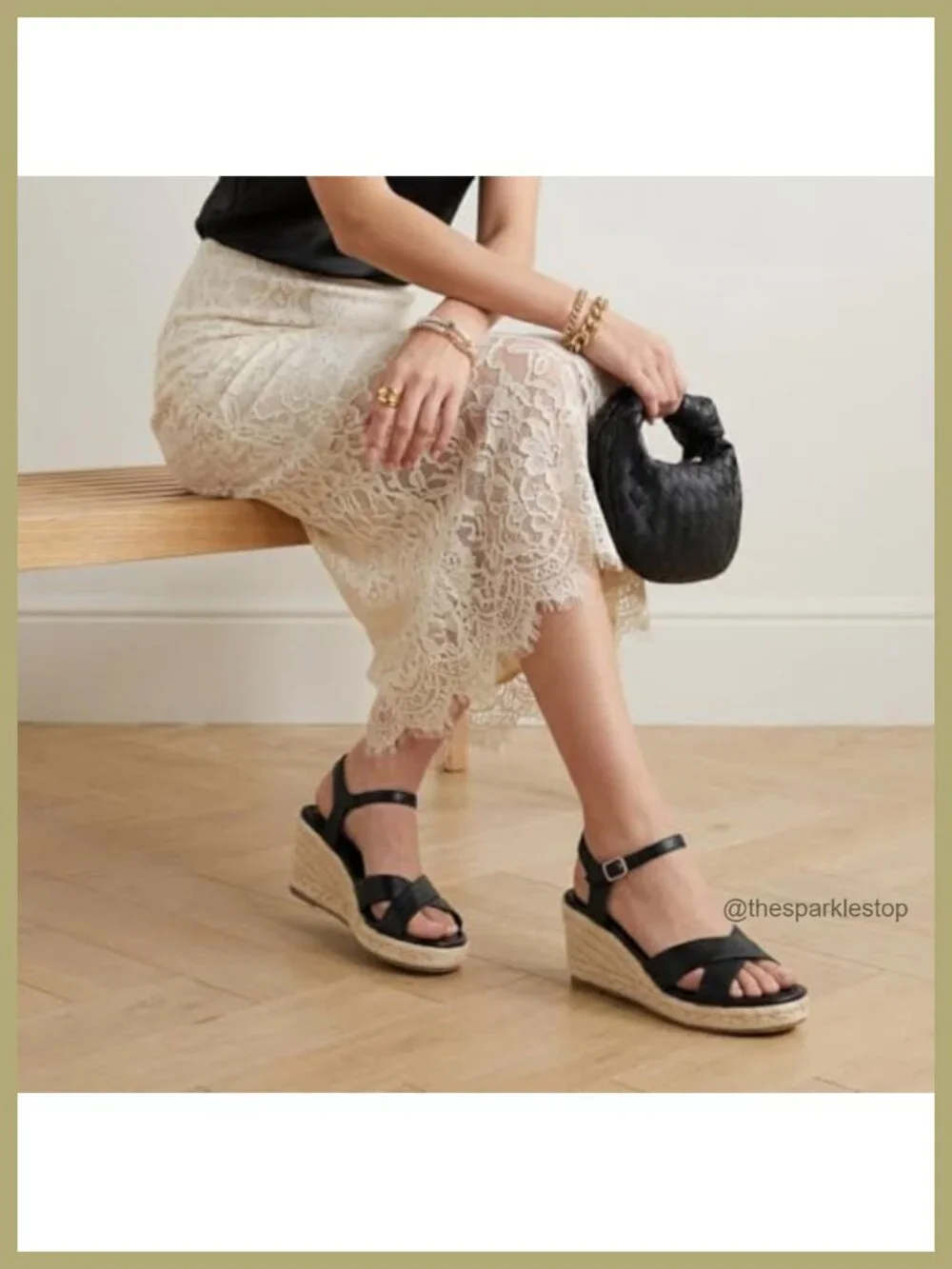 Cushioned Faux Leather Espadrille Wedge Sandals with Adjustable Ankle Strap